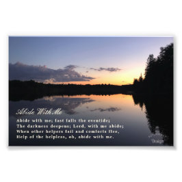 Abide with Me inspiring Sunset Photography Fototryck