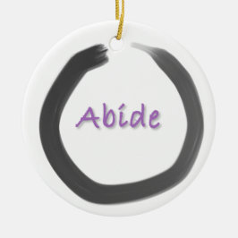 Abide Zen Buddhist Enso Circle Julgransprydnad Keramik