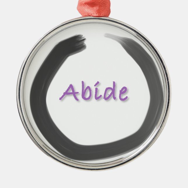 Abide Zen Buddhist Enso Circle Julgransprydnad Metall (Framsidan)