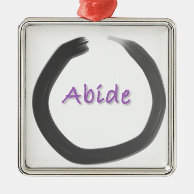 Abide Zen Buddhist Enso Circle Julgransprydnad Metall (Framsidan)