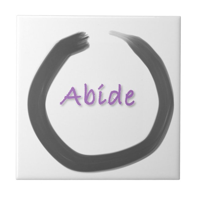 Abide Zen Buddhist Enso Circle Kakelplatta (Framsidan)