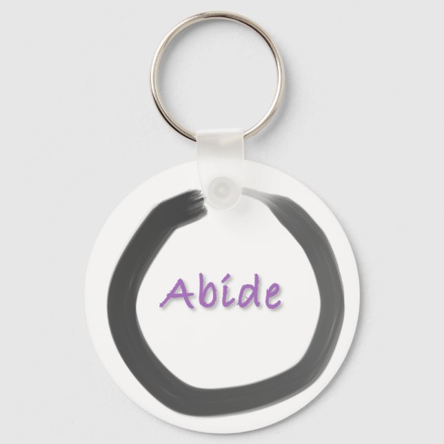 Abide Zen Buddhist Enso Circle Nyckelring (Framsida)