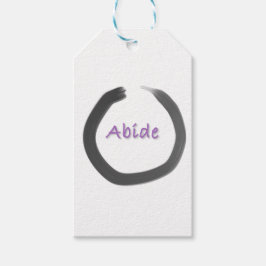 Abide Zen Buddhist Enso Circle Presentetikett