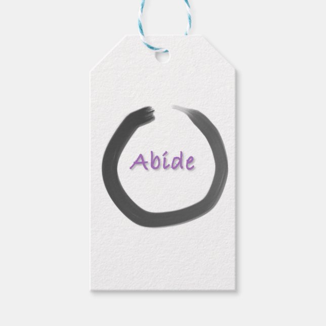 Abide Zen Buddhist Enso Circle Presentetikett (Framsidan)