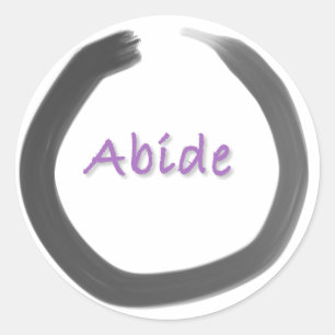 Abide Zen Buddhist Enso Circle Sticker Runt Klistermärke