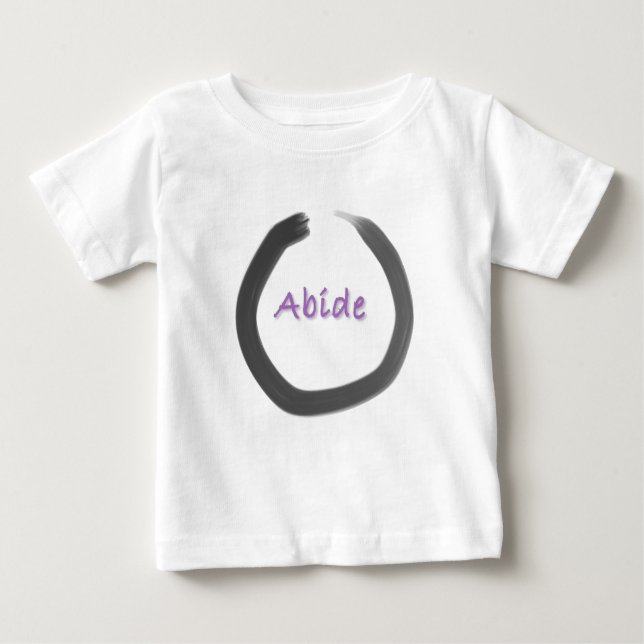 Abide Zen Buddhist Enso Circle T-shirt (Framsida)