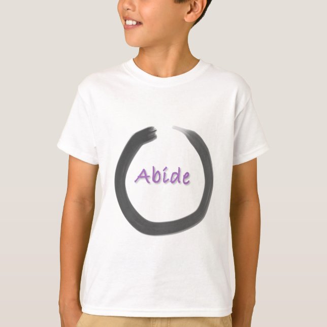 Abide Zen Buddhist Enso Circle T Shirt (Framsida)