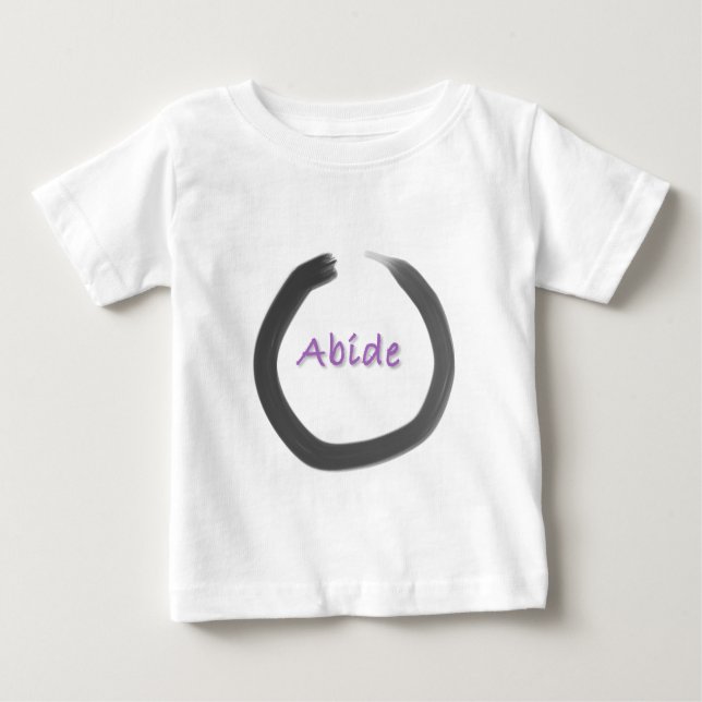 Abide Zen Buddhist Enso Circle Tee Shirt (Framsida)