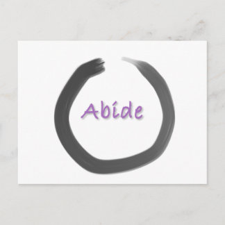 Abide Zen Buddhist Enso Circle Vykort