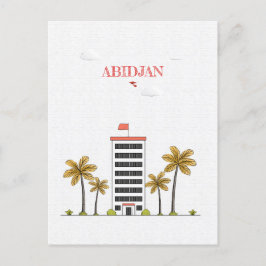 Abidjan Ivory Kusten Resevykort Vykort