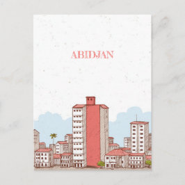 Abidjan Ivory Kusten Travel Vykort