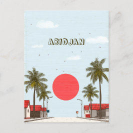 Abidjan Ivory Kusten Vykort