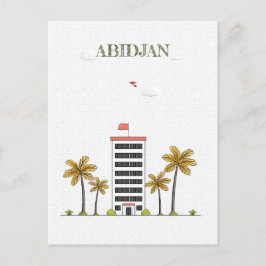 Abidjan Ivory Kusten Vykort
