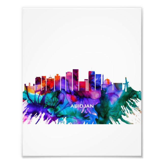 Abidjan Skyline Fototryck (Framsidan)