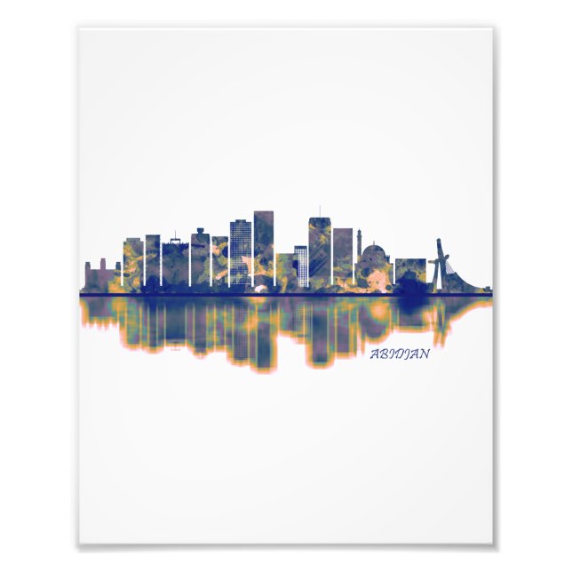 Abidjan Skyline Fototryck (Framsidan)