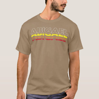 Abigael Förnamn Roligt Vintage Solnedgång Abigael T Shirt