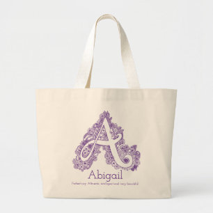 Abigail A doodle monogram tockväska Jumbo Tygkasse