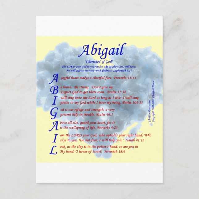 Abigail Acrostic Vykort (Framsida)