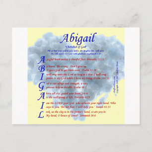 Abigail Acrostic Vykort