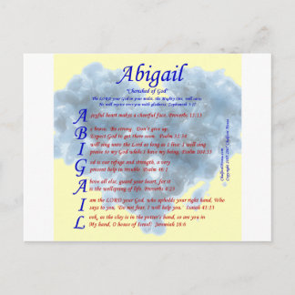 Abigail Acrostic Vykort