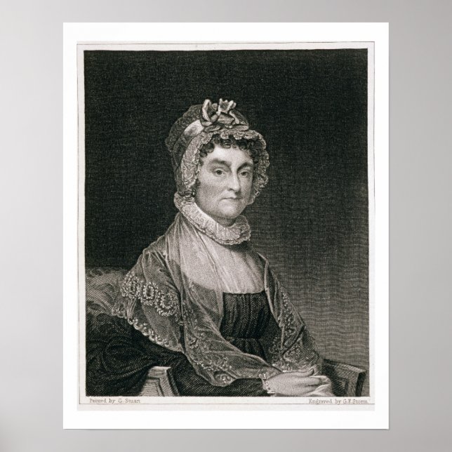 Abigail Adams, ingraverad av G.F. Storm (fl.c.1834 Poster (Framsidan)