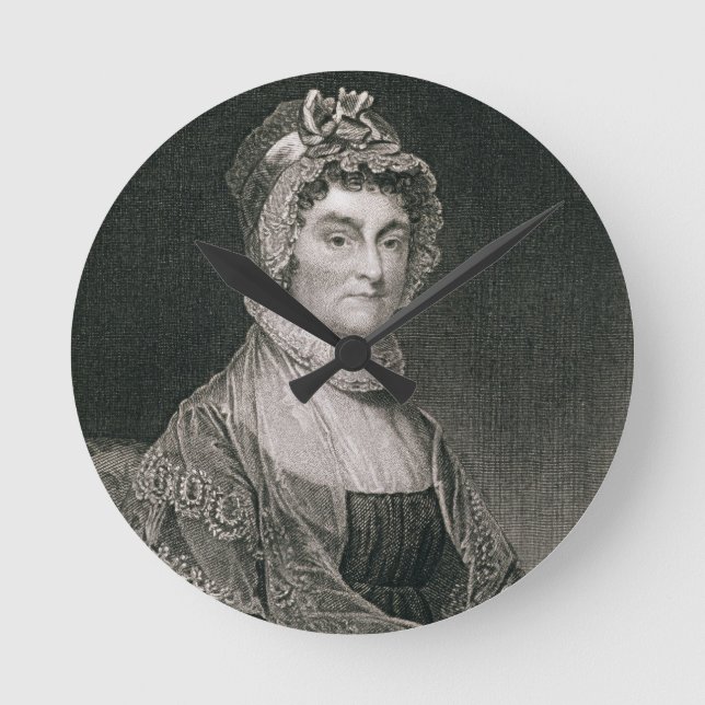 Abigail Adams, ingraverad av G.F. Storm (fl.c.1834 Rund Klocka (Framsida)
