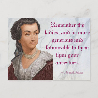 Abigail Adams - kom ihåg Dam Vykort