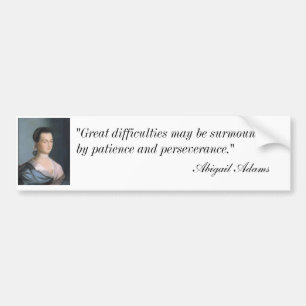 Abigail Adams porträtt & citationsteckenbildekal Bildekal