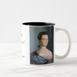 Abigail Adams porträtt & citationsteckenmugg Två-Tonad Mugg