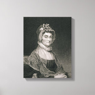 Abigail Adams som inristas av G.F. Storma Canvastryck
