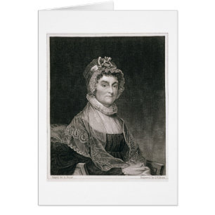 Abigail Adams som inristas av G.F. Storma Hälsningskort