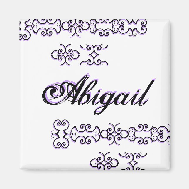 Abigail Designer Namn III Magnet (Framsidan)