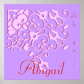 Abigail Designer Namn Poster