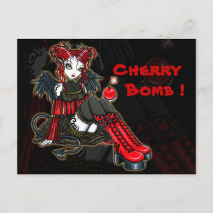 "Abigail" gotiic Fairy Cherrybomb Angel Postcard Vykort
