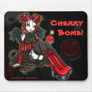 "Abigail" gotisk Cherrybomb djävulenfe Mousepad Musmatta
