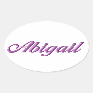 Abigail klistermärkenamn ovalt klistermärke