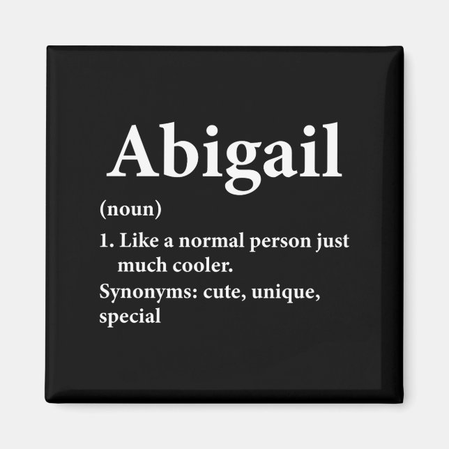 Abigail Namn Definition Rollig D  Magnet (Framsidan)