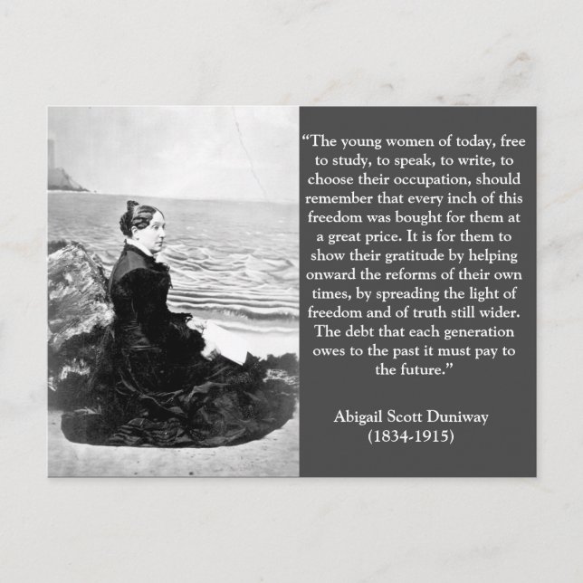 Abigail Scott Duniway Suffrage Oregon Leader Vykort (Framsida)