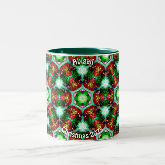 ABIGAIL ~ Snäckor för Personlig till jul ~ Två-Tonad Mugg (Center)