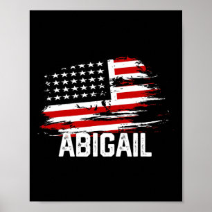 Abigail USA flagga Personlig 4 juli Abigail Poster
