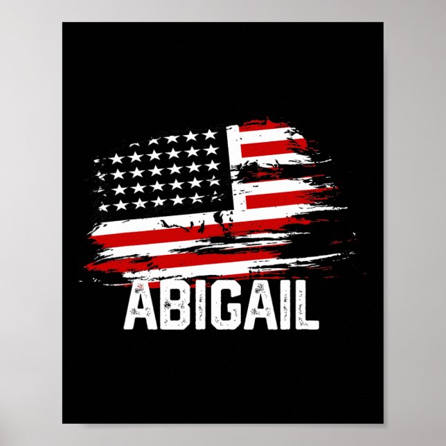 Abigail USA flagga Personlig 4 juli Abigail Poster (Framsidan)