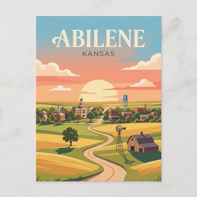 Abilene Kansas Vykort (Framsida)