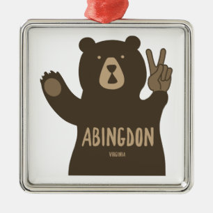 Abingdon Virginia Fredfull Björn Julgransprydnad Metall