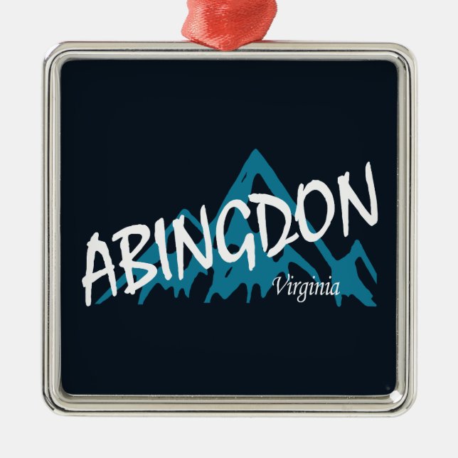Abingdon Virginia Mountains Julgransprydnad Metall (Framsidan)
