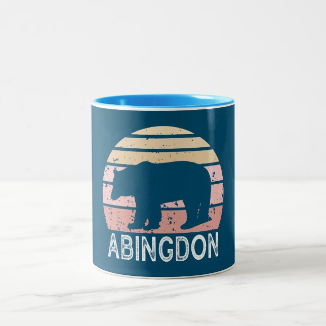 Abingdon Virginia Retro Bear Två-Tonad Mugg (Center)