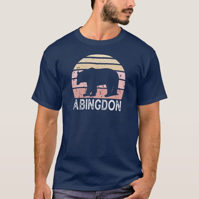 Abingdon Virginia Retro Björn T Shirt (Framsida)