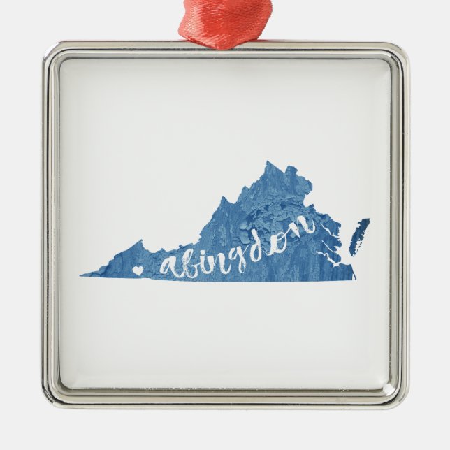 Abingdon Virginia Wood Grain Julgransprydnad Metall (Framsidan)