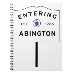 Abington Massachusetts, eget inträdesskylt Anteckningsbok