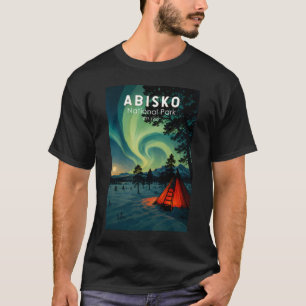 Abisko nationalpark norrsken illustration t shirt