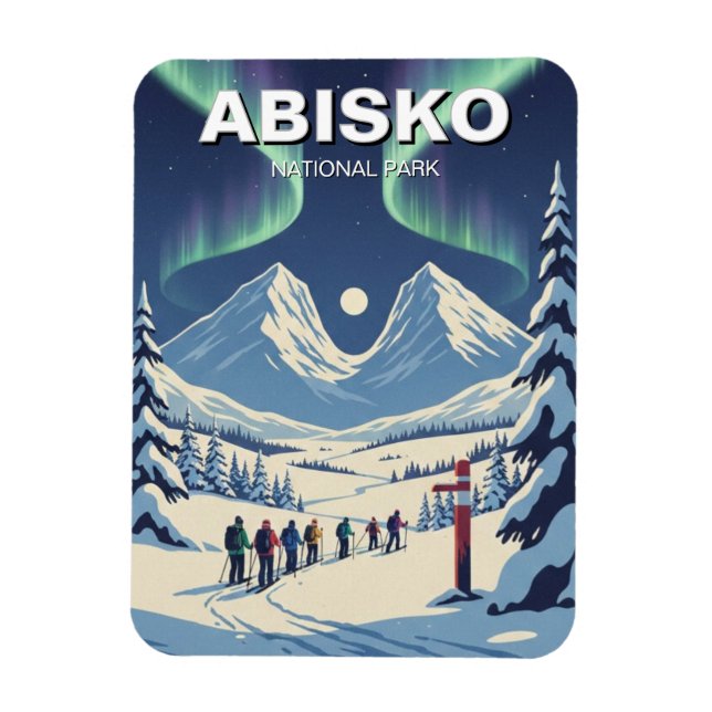 Abisko nationalpark Sverige Resa Magnet (Vertikal)